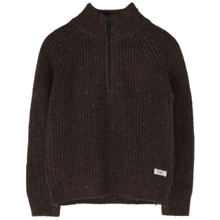 Baje Studio trui brown choco breistructuur