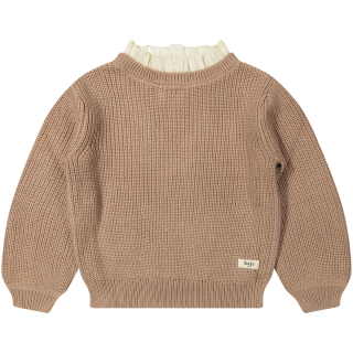 Baje Studio Gebreide Trui Roze Ruffle Kraag Soho Peach Almond