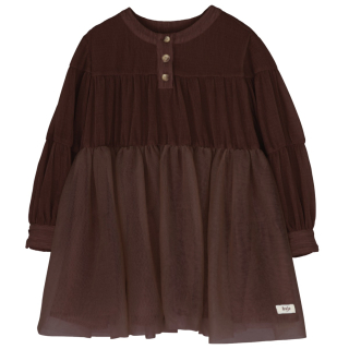Baje Studio Julia jurk copper brown tule rok