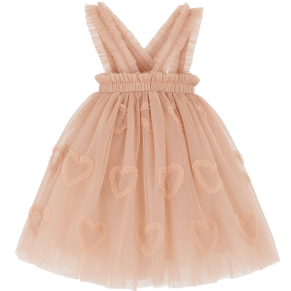 Baje Studio Jurk Roze Hartjes Tule Javea Rose Cafe met geborduurde hartjes en zwierige tule rok voor meisjes