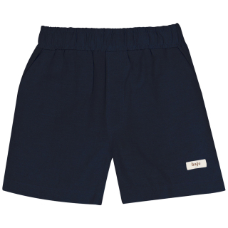 Baje Studio korte broek blauw manuel blue dark met elastische tailleband, stijlvolle donkerblauwe jongensshort.