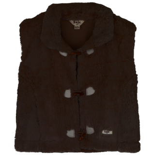Baje Studio meisjes bodywarmer brown choco kraag