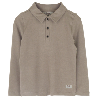 Baje Studio jongens polo taupe knoopsluiting detail