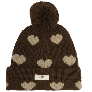 Baje Studio hat Snowie taupe clay aop hartjes