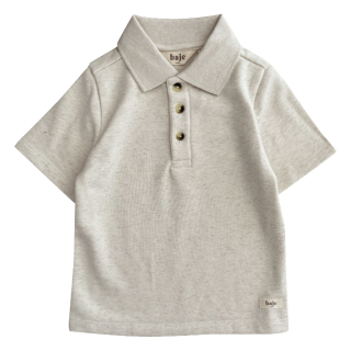 Baje Studio t-shirt creme polo kraag najera creme melange