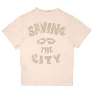 Baje Studio T-shirt Creme Saving The City