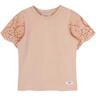Baje Studio T-shirt roze broderie bless rose cafe