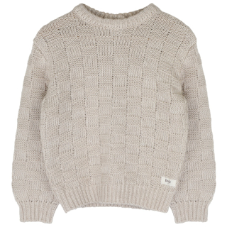 Baje Studio sweater Veza beige blokpatroon