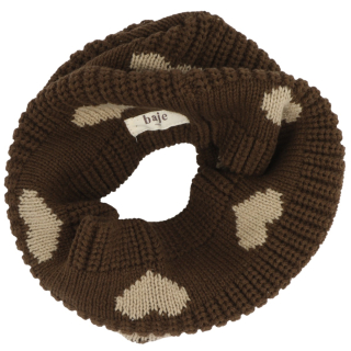 Baje Studio scarf Wintery taupe clay hartjes