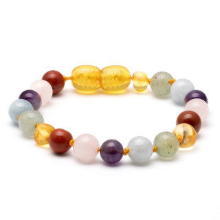 Barnsteen Armband Mix kleuren