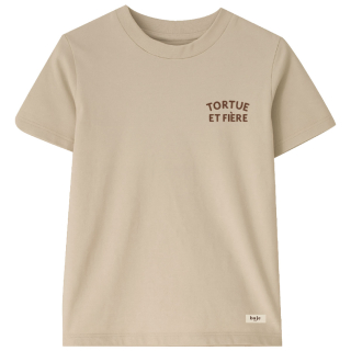 Baje Studio Duke T-shirt beige turtle et fiere
