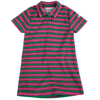 Bobo Choses Jurk Paars/Groen Strepen Badstof