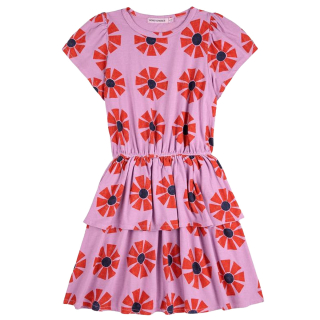 Bobo Choses Jurk Paars/Rood/Blauw Kaleidoscoop