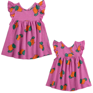 Bobo Choses Baby Jurk Paars Mandarijn