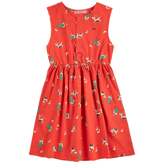 Bobo Choses Jurk Rood Farm Adventure