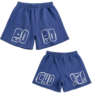 Bobo Choses korte broek blauw logoprint
