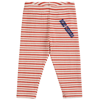 Bobo Choses Legging Beige Rood Gestreept Baby