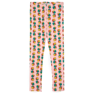 Bobo Choses Legging Roze/Groen/Geel Dobbelstenen