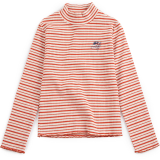 Bobo Choses Longsleeve Met Col Gestreept Rood Beige