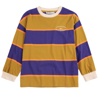 Bobo Choses Longsleeve Mystery BC Geel Paars Gestreept