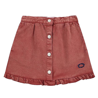 Bobo Choses Rok Rood/Bruin Ruffle