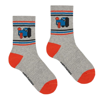 Bobo Choses Sok Grijs/Rood/Blauw Hond