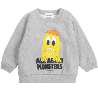 Bobo Choses Sweater Bigtooth Lemon Grijs Baby