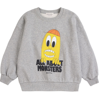 Bobo Choses Sweater Bigtooth Lemon Grijs