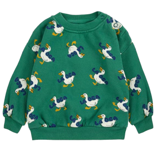 Bobo Choses Sweater Groen/Creme/Blauw La Oca Baby