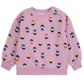 Bobo Choses Sweater Paars/Groen/Blauw Spel Pionnen