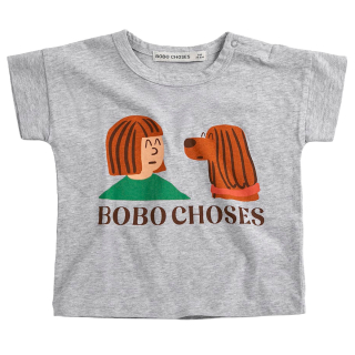 Bobo Choses T-shirt Grijs Friend In A Pickle