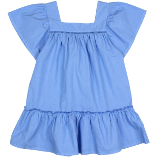 Buho Barcelona poplin dress ocean blue