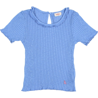 Buho Barcelona T-shirt blauw rib ocean blue