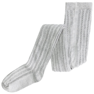 Charlie Petite Maillot Jole Grey Melange Kabel met verfijnde kabelstructuur, zachte katoenmix en comfortabele pasvorm voor meisjes.