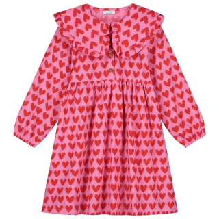 Daily Brat Jurk Roze/Rood Hartjes