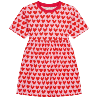 Daily Brat jurk roze/rood hartjesprint