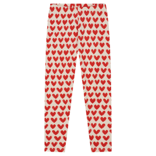 Daily Brat Legging Creme/Rood Hartjes aw