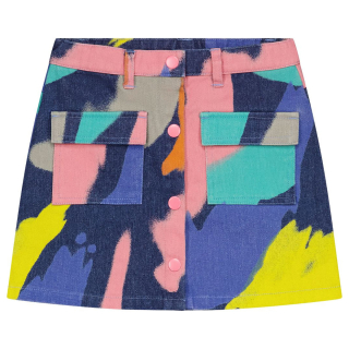 Daily Brat rok blauw/paars wizzle