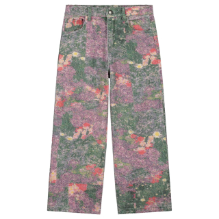 Daily Brat Spijkerbroek Groen/Paars/Roze Bloemen