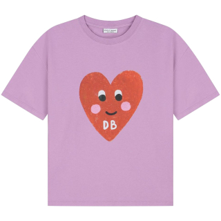 Daily Brat T-shirt paars met hart