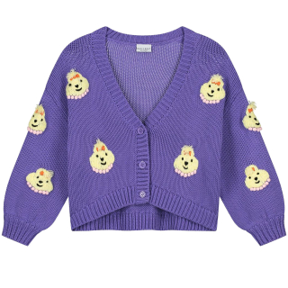 Daily Brat Vest Paars Hondjes