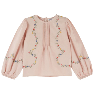 Emile et Ida Blouse Cross Stitch Garland Roseau Roze