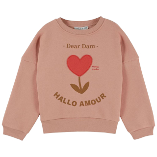 Emile et Ida Sweater Tulipe Patch Hallo Amour Sakura Roze
