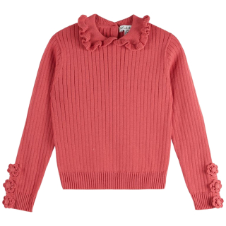 Emile et Ida Trui Rucheskraag Rib Framboise Roze