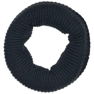 En Fant Colsjaal Parisian Night Blauw model 240501 in kleur 7021 Parisian Night, ronde gebreide nekwarmer met brede ribstructuur.