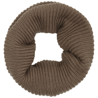 En Fant Colsjaal Pine Bark Bruin model 240501 in kleur 2410 Pine Bark, ronde gebreide nekwarmer met brede ribstructuur.