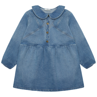 En Fant Jurk Light Blue Denim Blauw