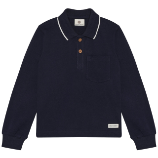 En Fant Polo Longsleeve Parisian Night Blauw