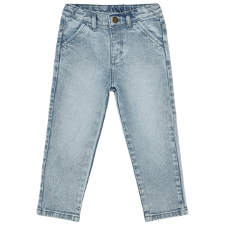En Fant Spijkerbroek Light Blue Denim voorzijde met steekzakken en lichte denimwassing