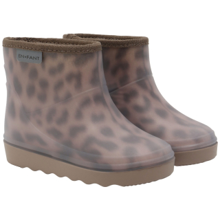 En Fant Thermoboots Kort Pine Bark Bruin Panterprint